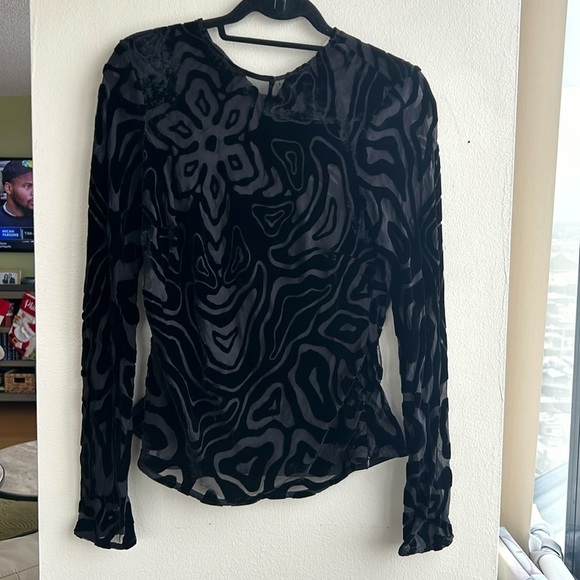 ULLA JOHNSON QUINN BLOUSE NOIR - Picture 3 of 7